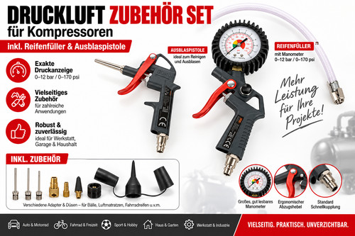 Druckluft zubehör set für - zubehör,